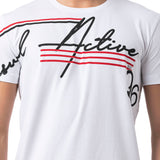 CT796–Uomini T-Shirt con scollo rotondo e design stampato