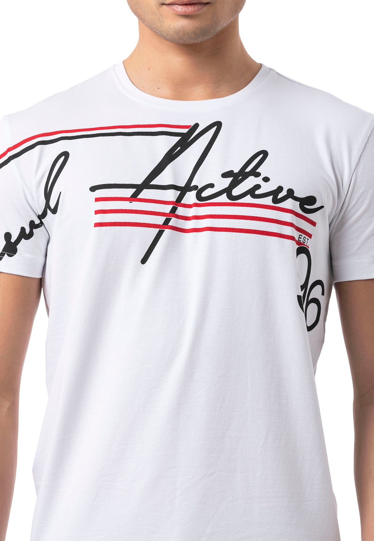 CT796–Herren T-Shirt mit Rundhals und Print-Design