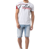 CT796–Uomini T-Shirt con scollo rotondo e design stampato