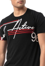 CT796–Herren T-Shirt mit Rundhals und Print-Design