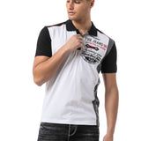 CT799 Herren Polo T-Shirt – Regular Fit mit Print & Applikation