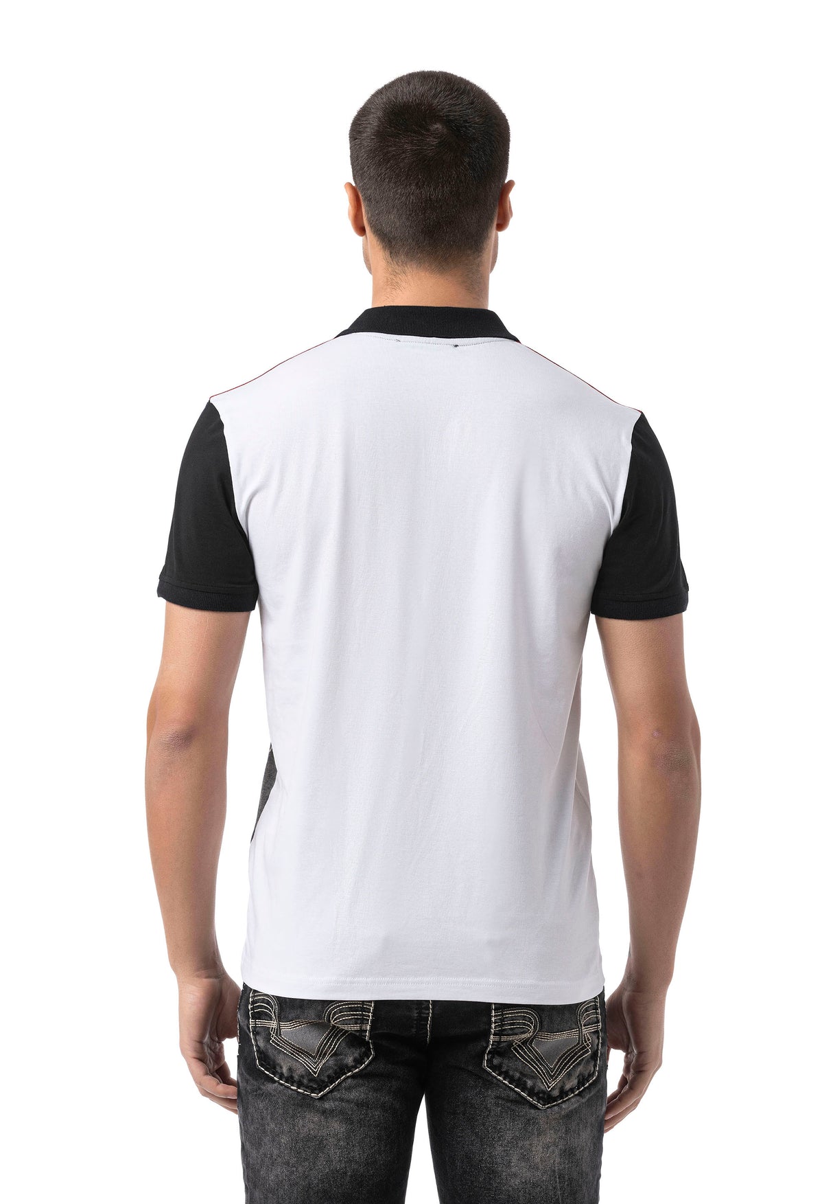 CT799 Herren Polo T-Shirt – Regular Fit mit Print & Applikation