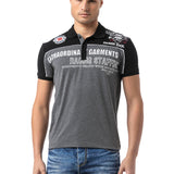 CT803-Herren Polo T-Shirt im Regular Fit mit Print und Applikation