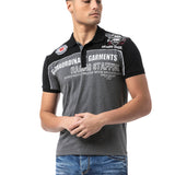 CT803-Herren Polo T-Shirt im Regular Fit mit Print und Applikation