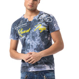 CT804-Heren T-Shirt met print-wassing – Regular Fit