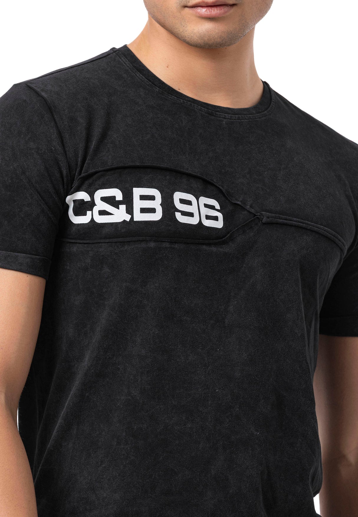CT805 - Herren T-Shirt Uni mit Logoprint