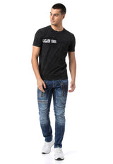CT805 - Herren T-Shirt Uni mit Logoprint