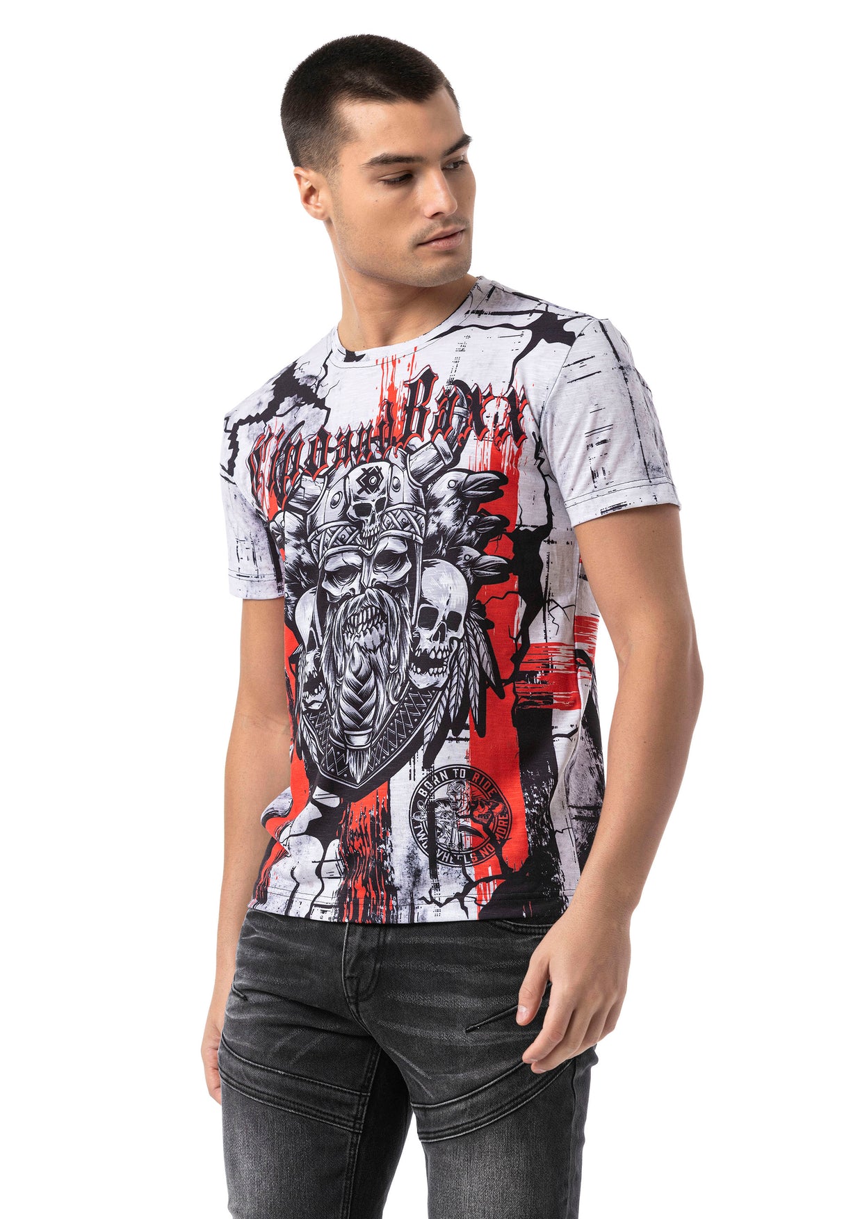 CT819- Men T-Shirt with Round Neck | Regular Fit | Digital Print