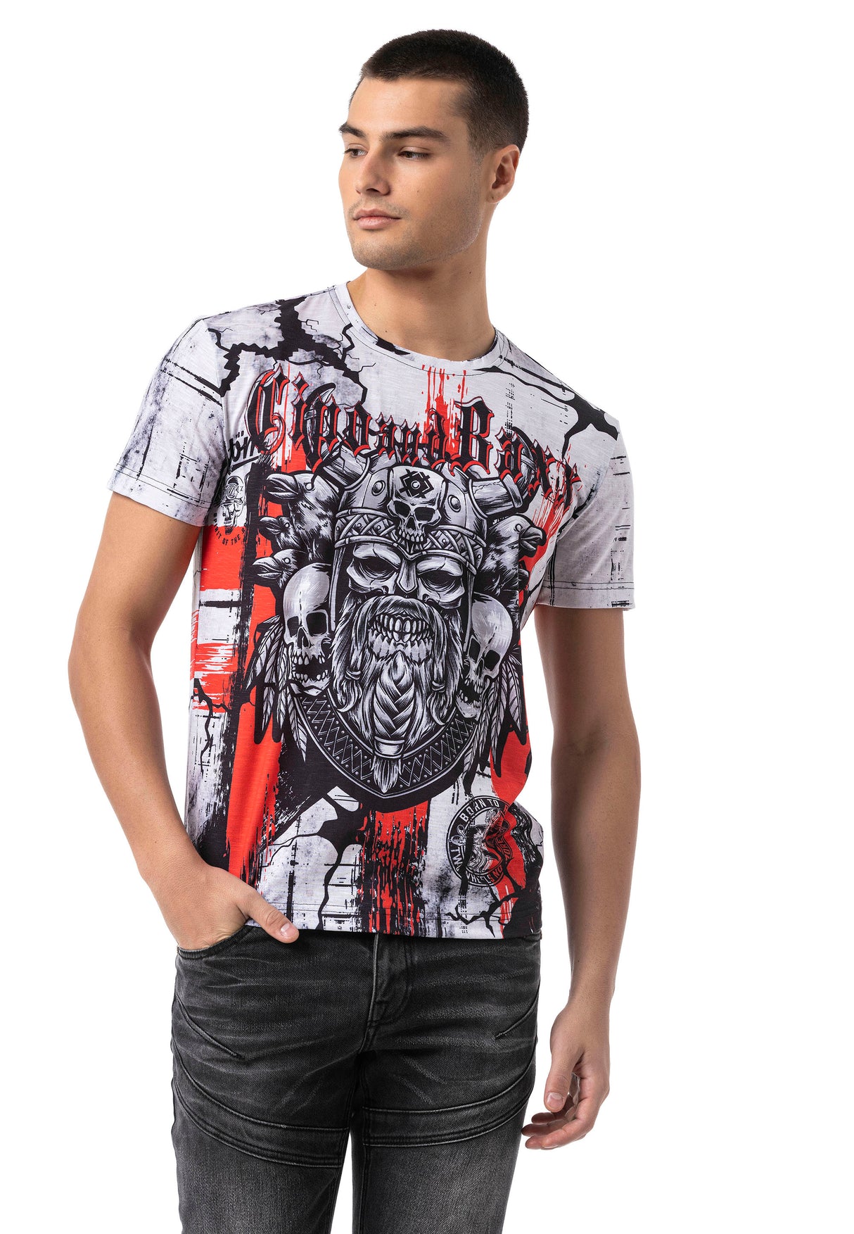 CT819- Men T-Shirt with Round Neck | Regular Fit | Digital Print