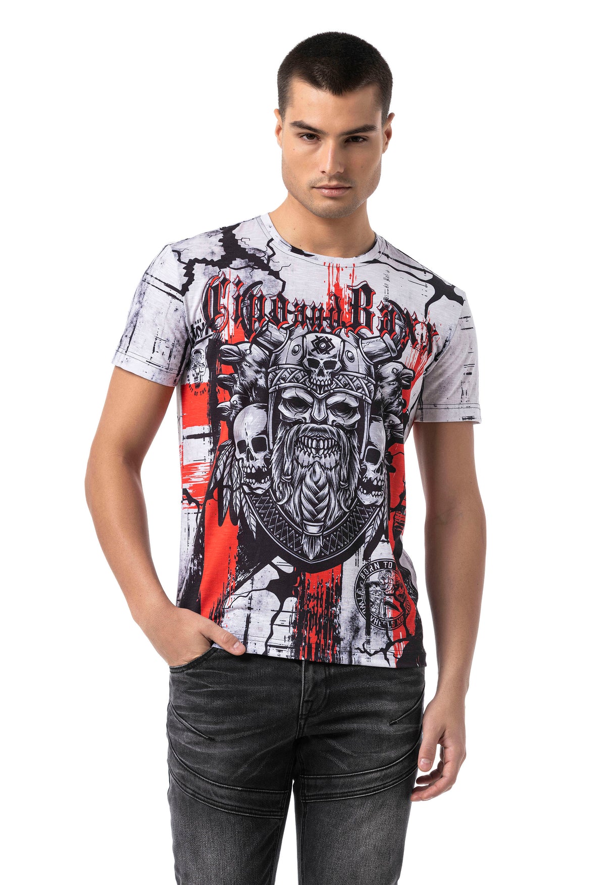 CT819- Men T-Shirt with Round Neck | Regular Fit | Digital Print