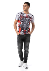 CT819- Men T-Shirt with Round Neck | Regular Fit | Digital Print
