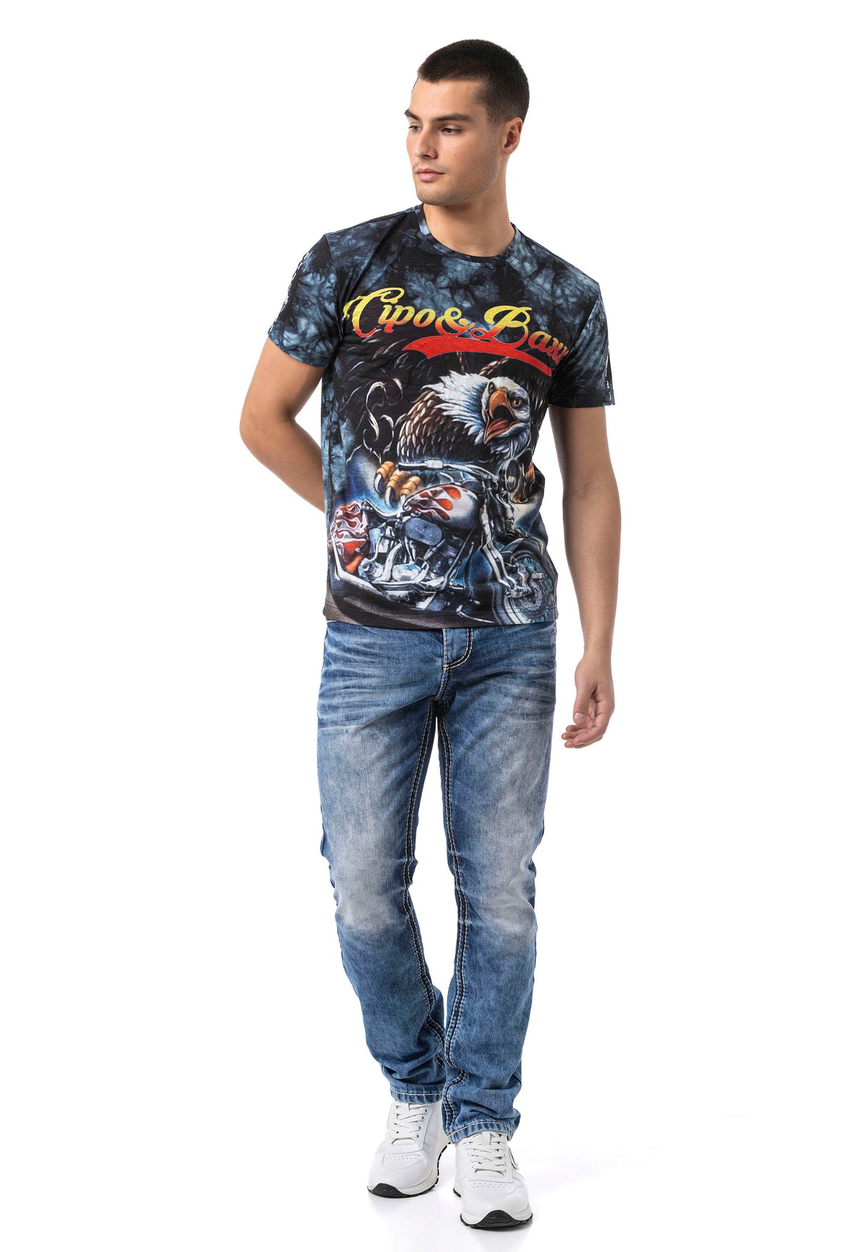CT821- Herren T-Shirt mit Rundhals | Regular Fit | Digitaldruck