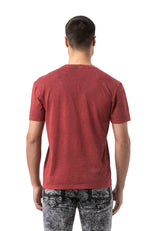 CT808-Herren T-Shirt im Relax Fit mit Waschung und Patch
