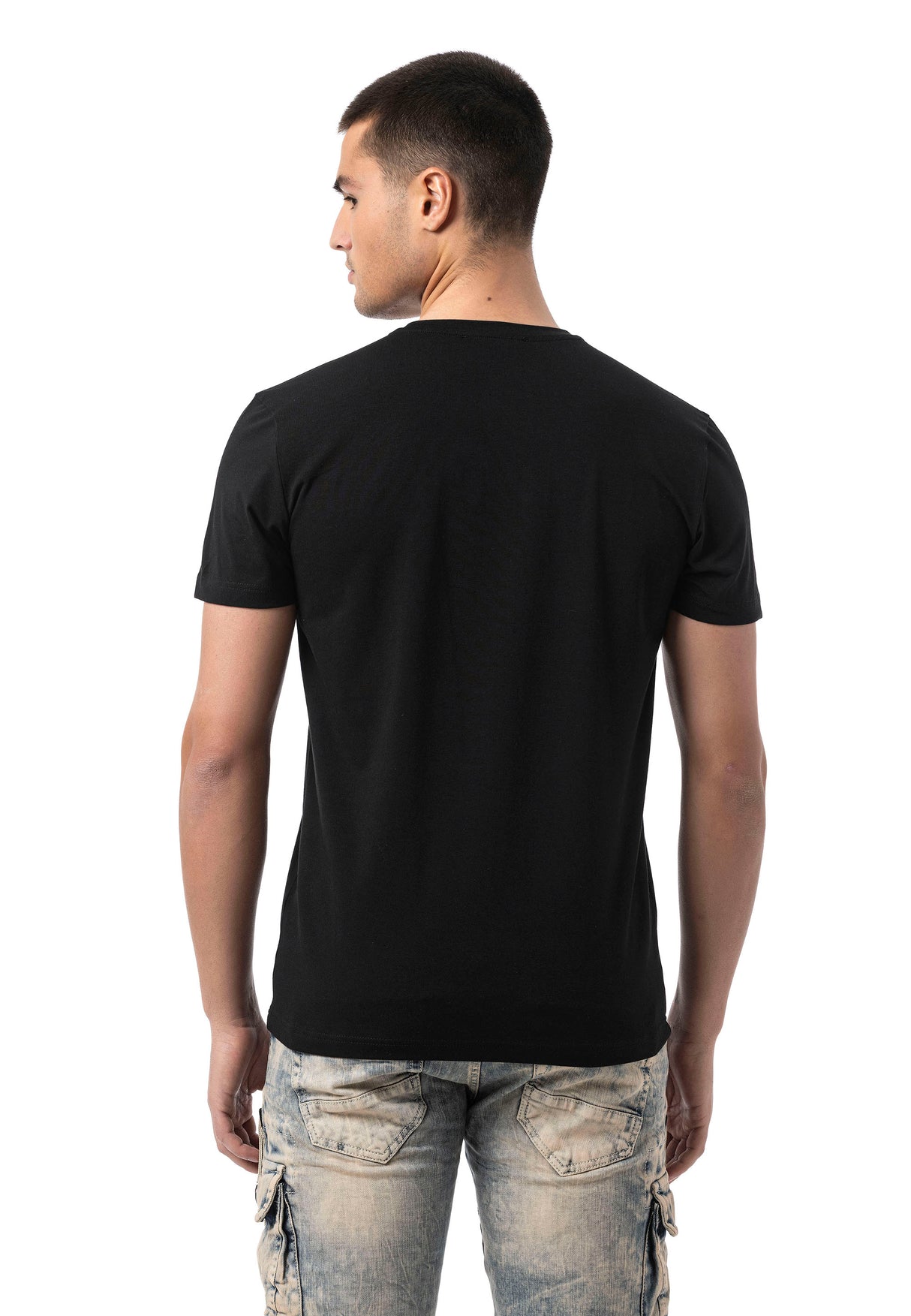 CT826-Herren T-Shirt mit London-Print – Regular Fit