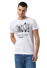 CT826-Herren T-Shirt mit London-Print – Regular Fit
