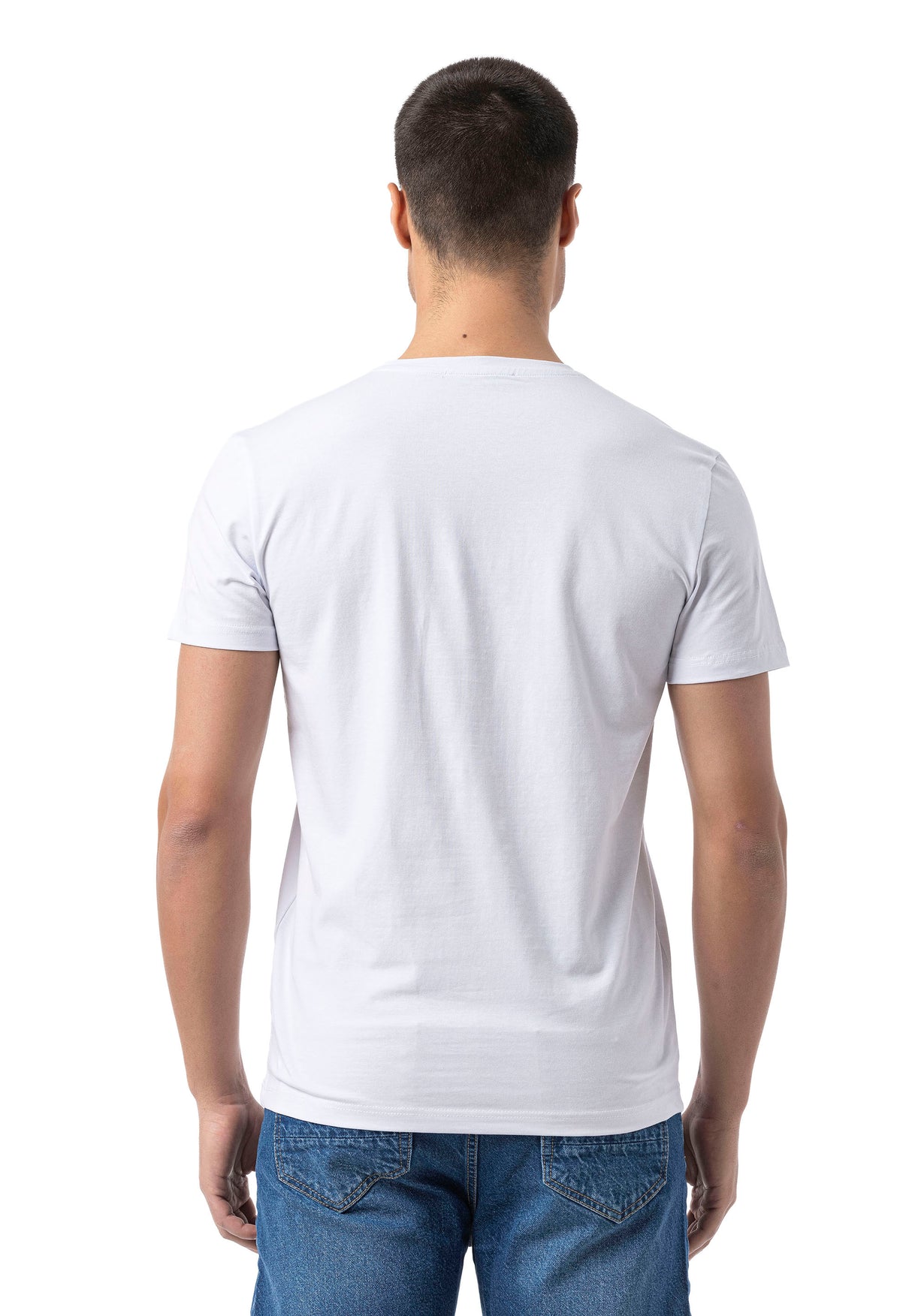 CT826-Herren T-Shirt mit London-Print – Regular Fit