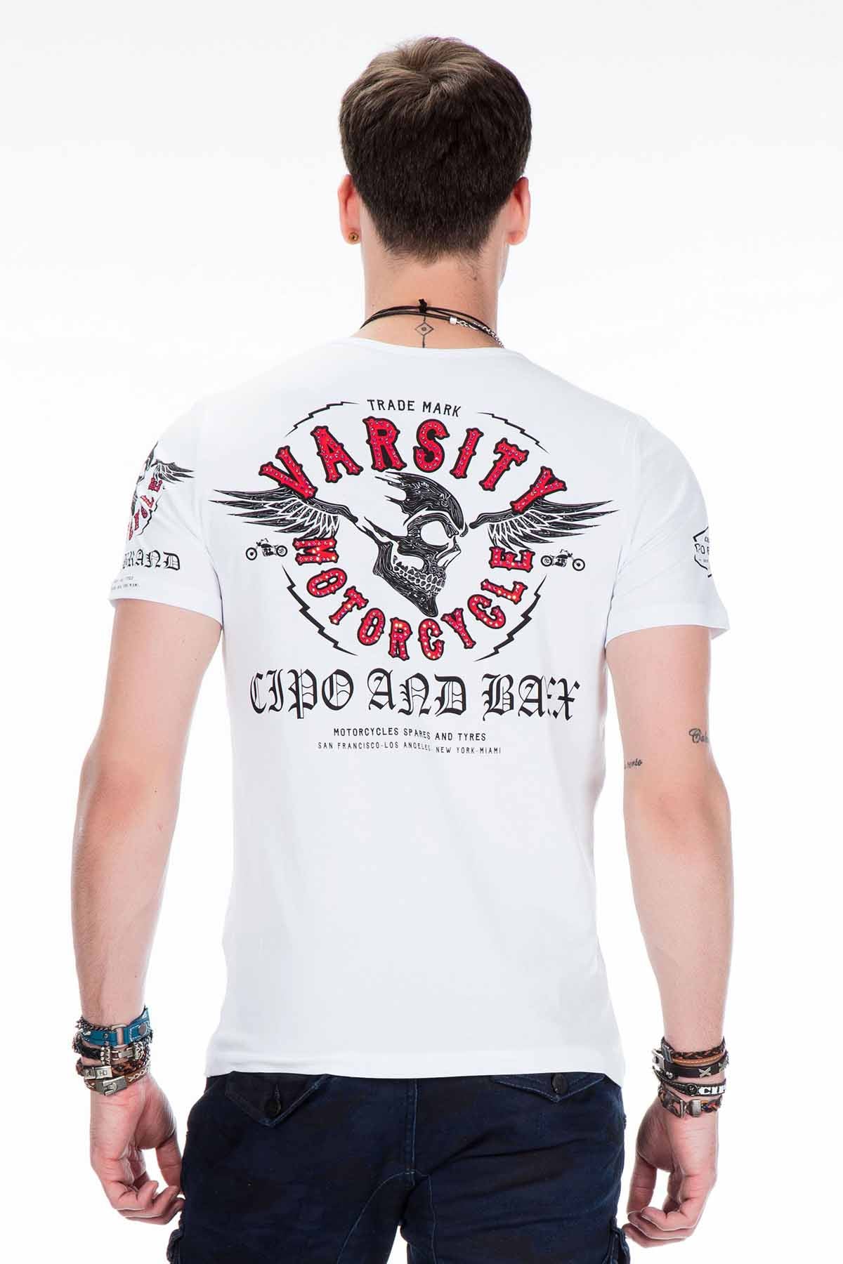 CT375 Men's Varsity Motorcycle Fitted T-Shirt