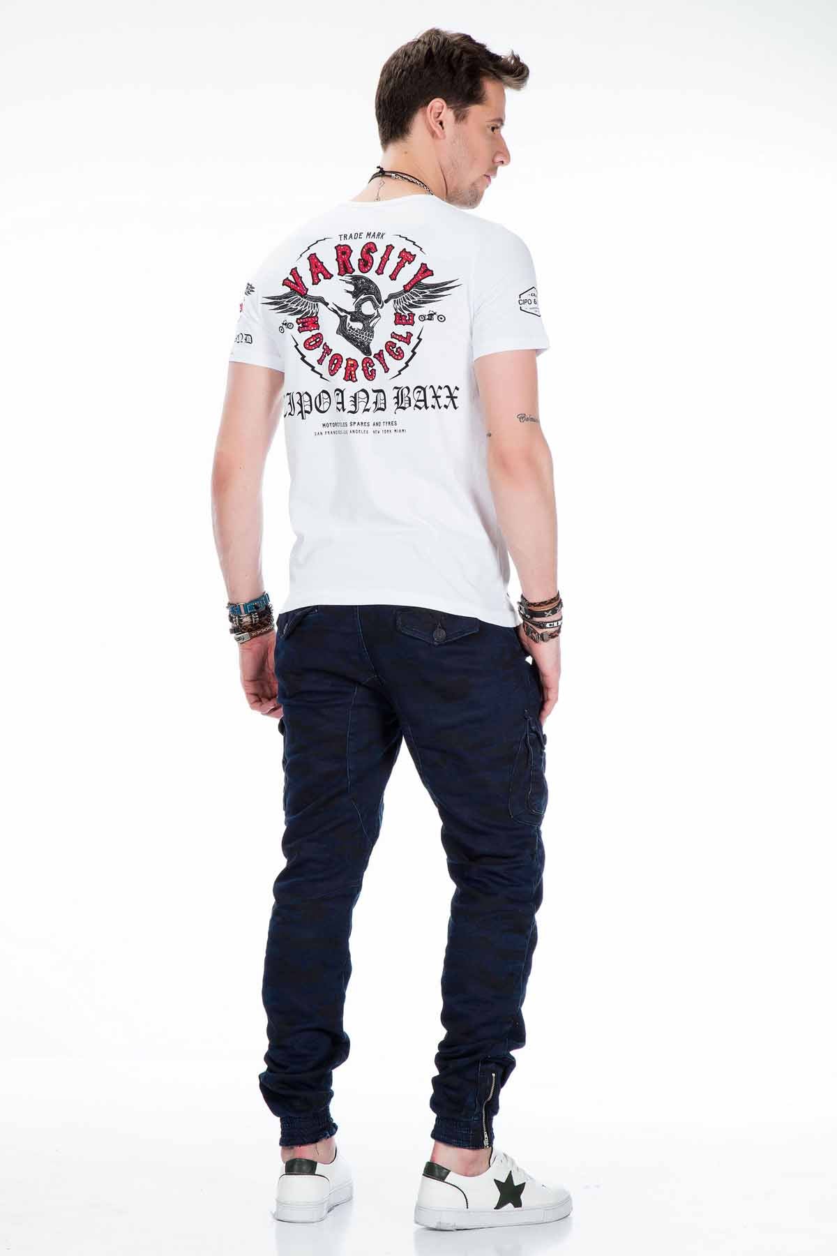 CT375 Men's Varsity Motorcycle Fitted T-Shirt