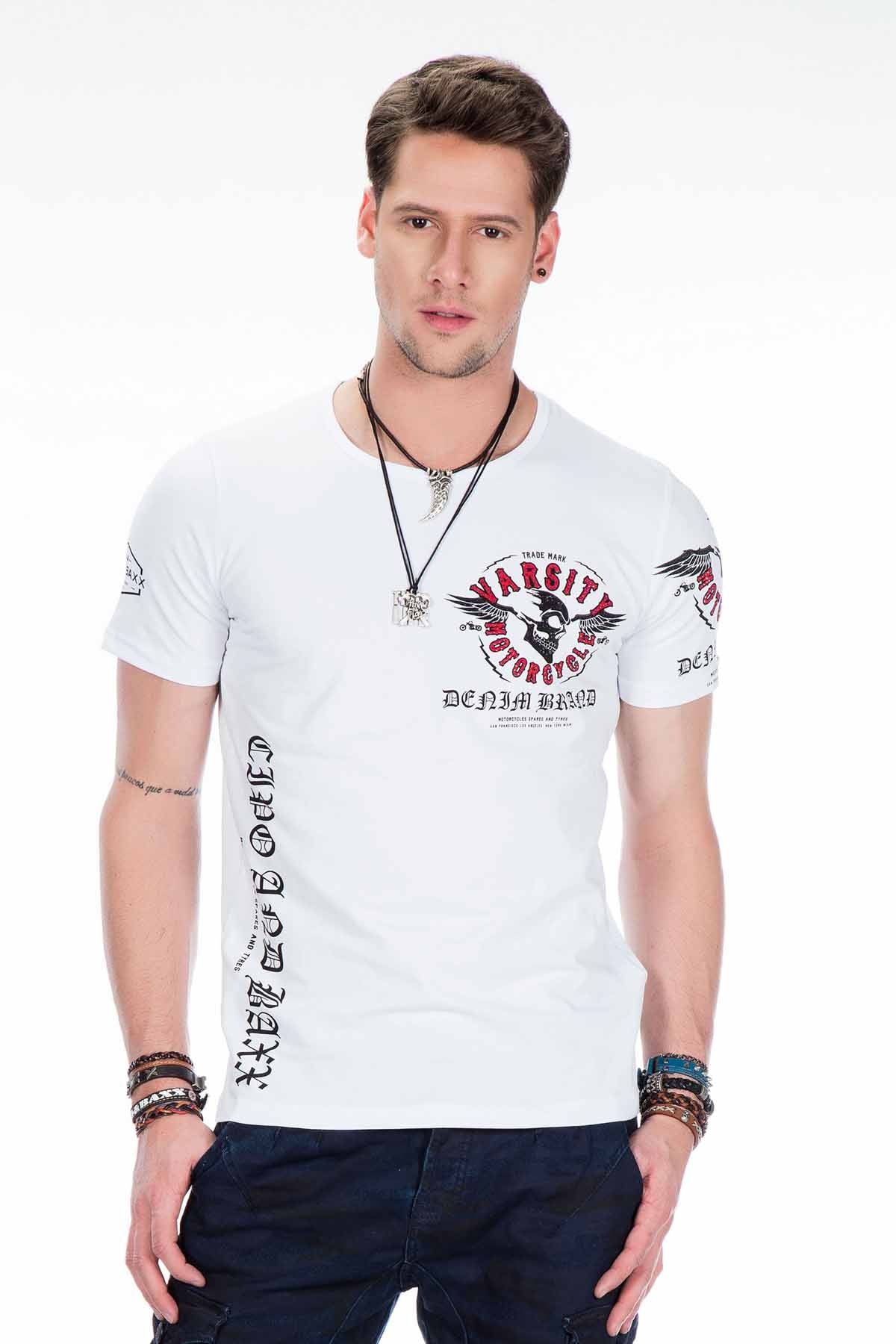 CT375 Men's Varsity Motorcycle Fitted T-Shirt