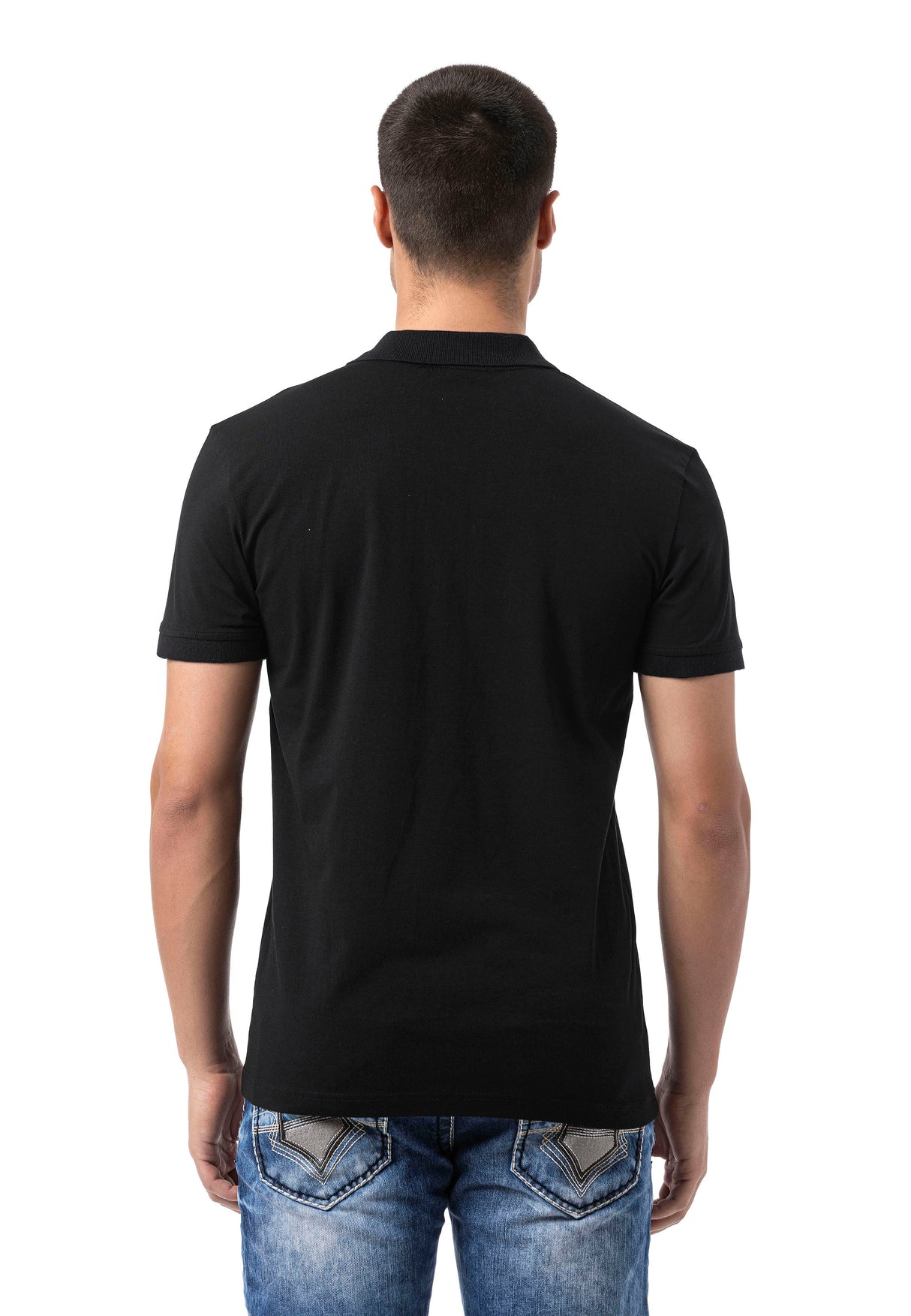 CT794– Herren Polo T-Shirt mit Print und Regular Fit Style