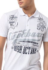 CT794– Herren Polo T-Shirt mit Print und Regular Fit Style