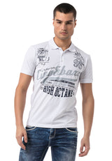 CT794– Herren Polo T-Shirt mit Print und Regular Fit Style