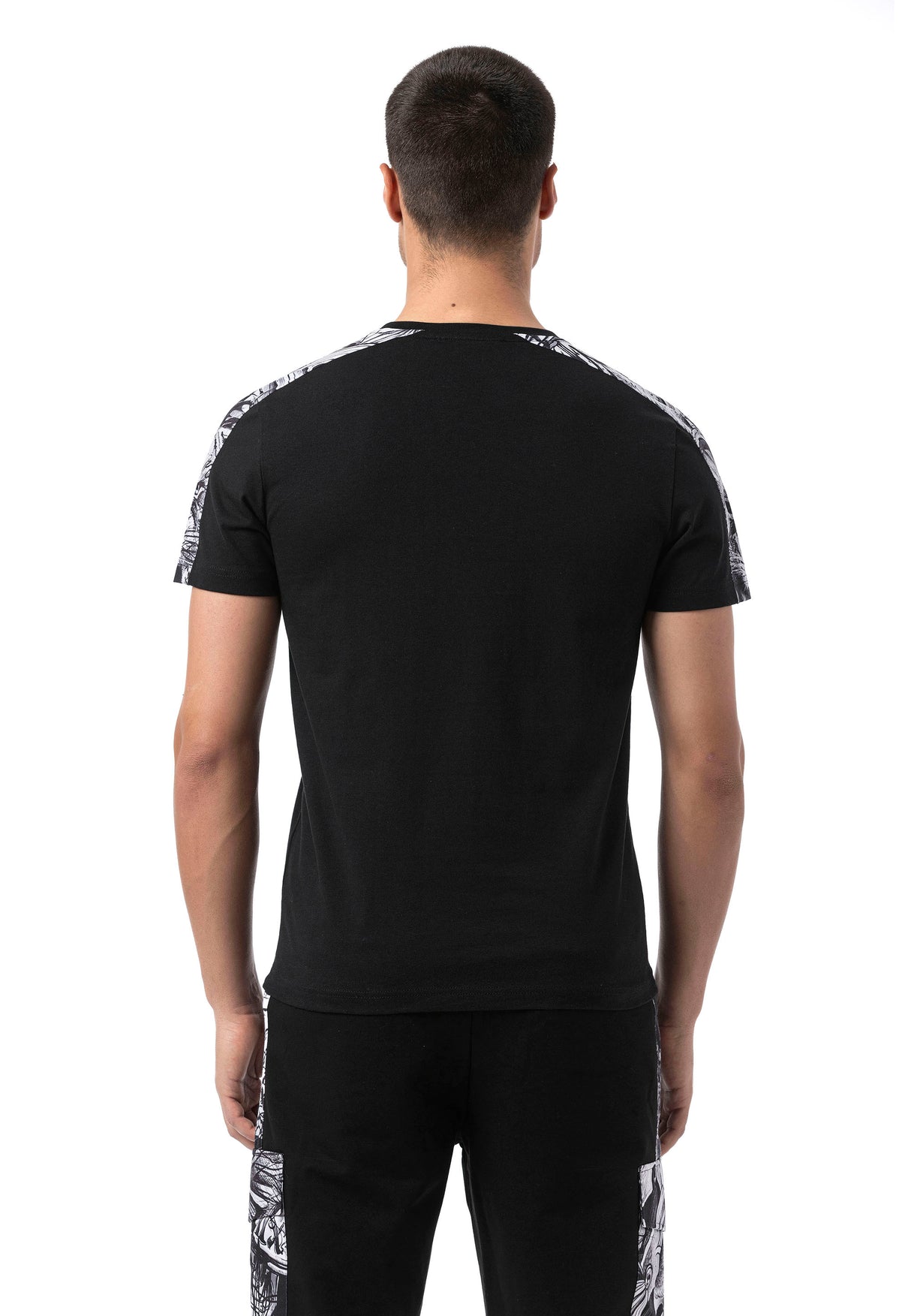 CT817 Herren T-Shirt mit Schulterstreifen im Regular Fit