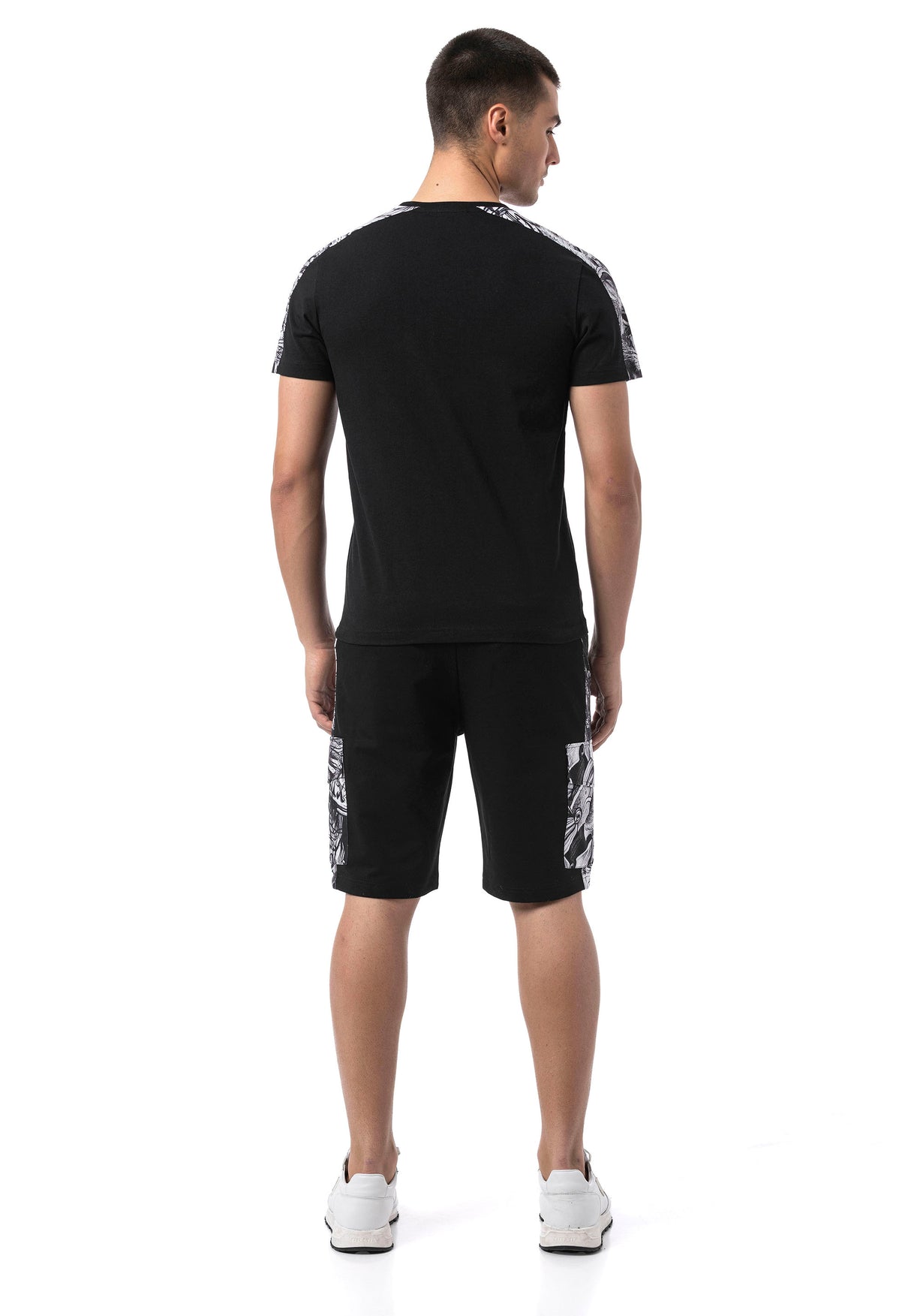 CT817 Herren T-Shirt mit Schulterstreifen im Regular Fit