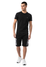 CT817 Herren T-Shirt mit Schulterstreifen im Regular Fit