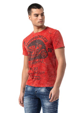 CT813 Herren T-Shirt mit coolem Motorrad-Print