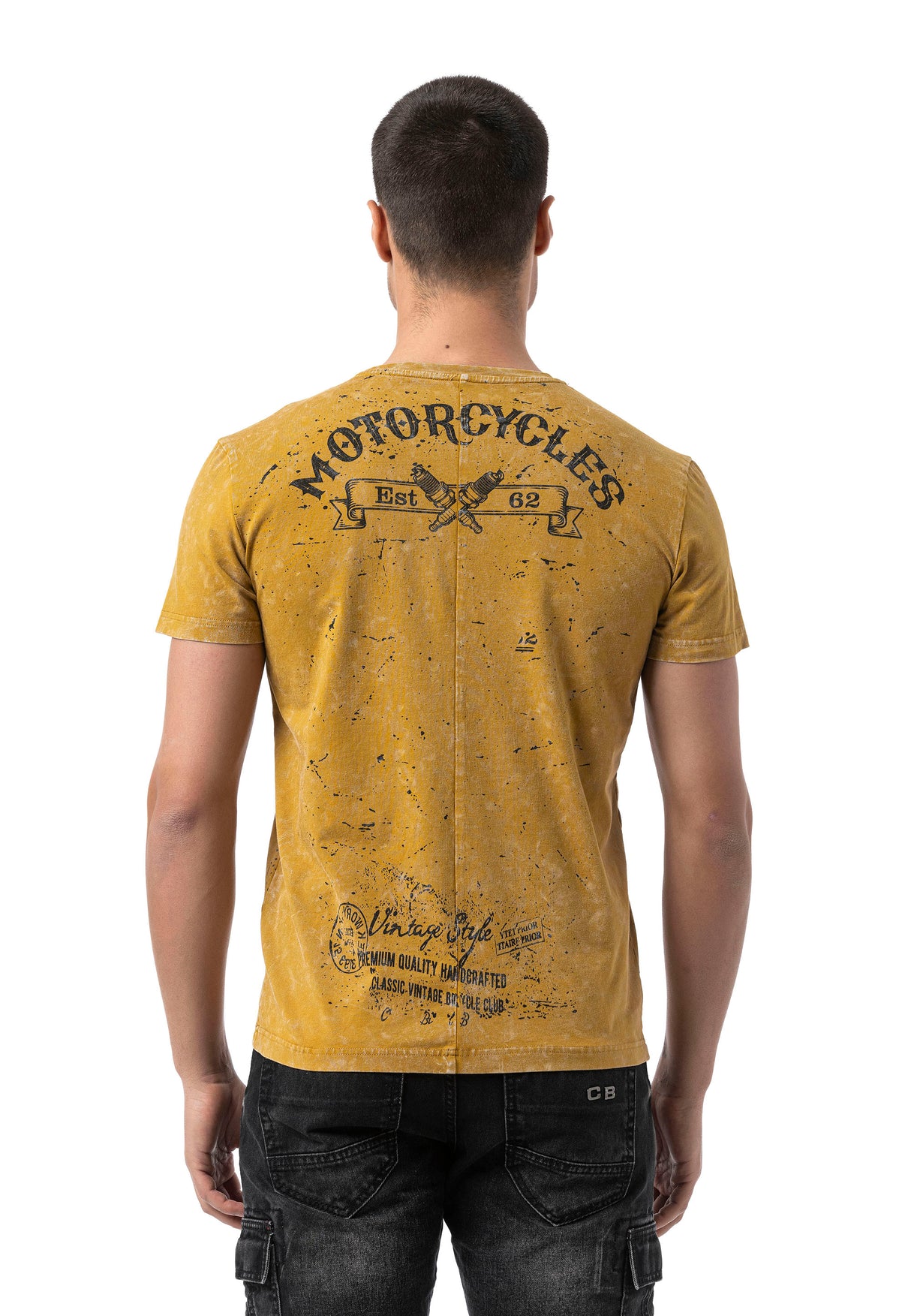 CT813 Herren T-Shirt mit coolem Motorrad-Print