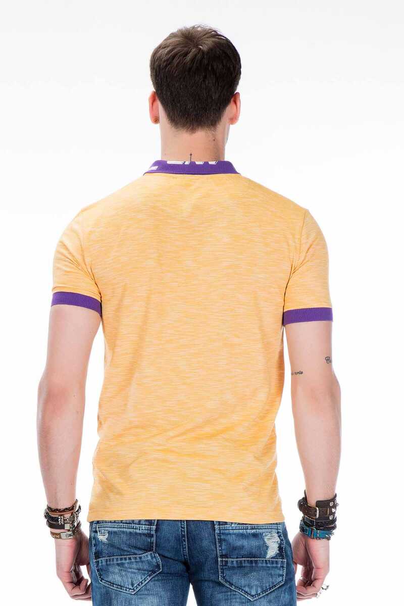 CT416 Polo -shirt voor heren met logo -print op de kraag