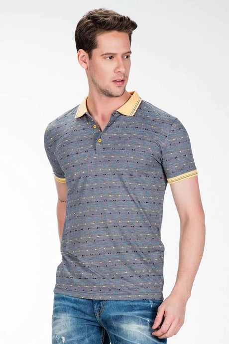 CT440 men's polo shirt with decorative stitching