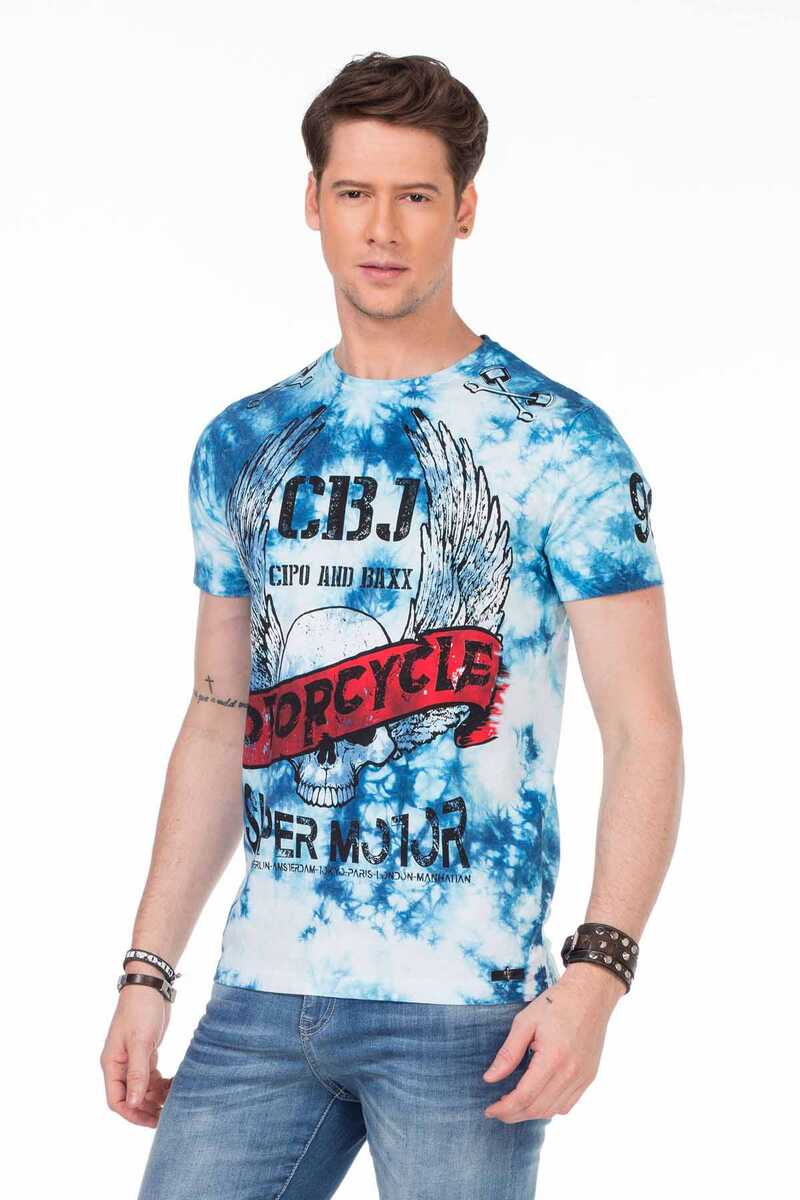 CT458 men's t-shirt with cool motorcycle prints