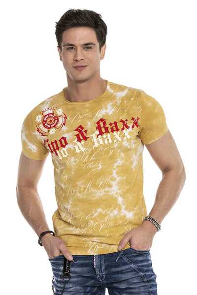 T-shirt masculin CT613 avec une imprimé avant de marque à la mode