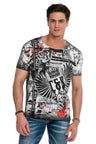 T-shirt maschile CT628 con stampa allover cool