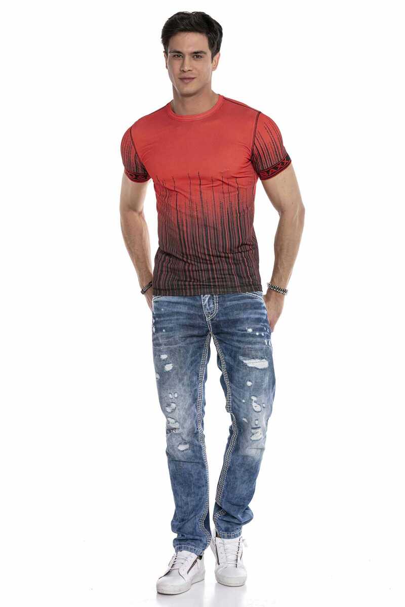 CT630 T-shirt da Uomo con Fantasia alla Moda