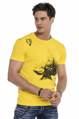 CT645 T-shirt Maschile con Stampa Frontale alla Moda