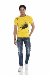 CT645 T-shirt Maschile con Stampa Frontale alla Moda
