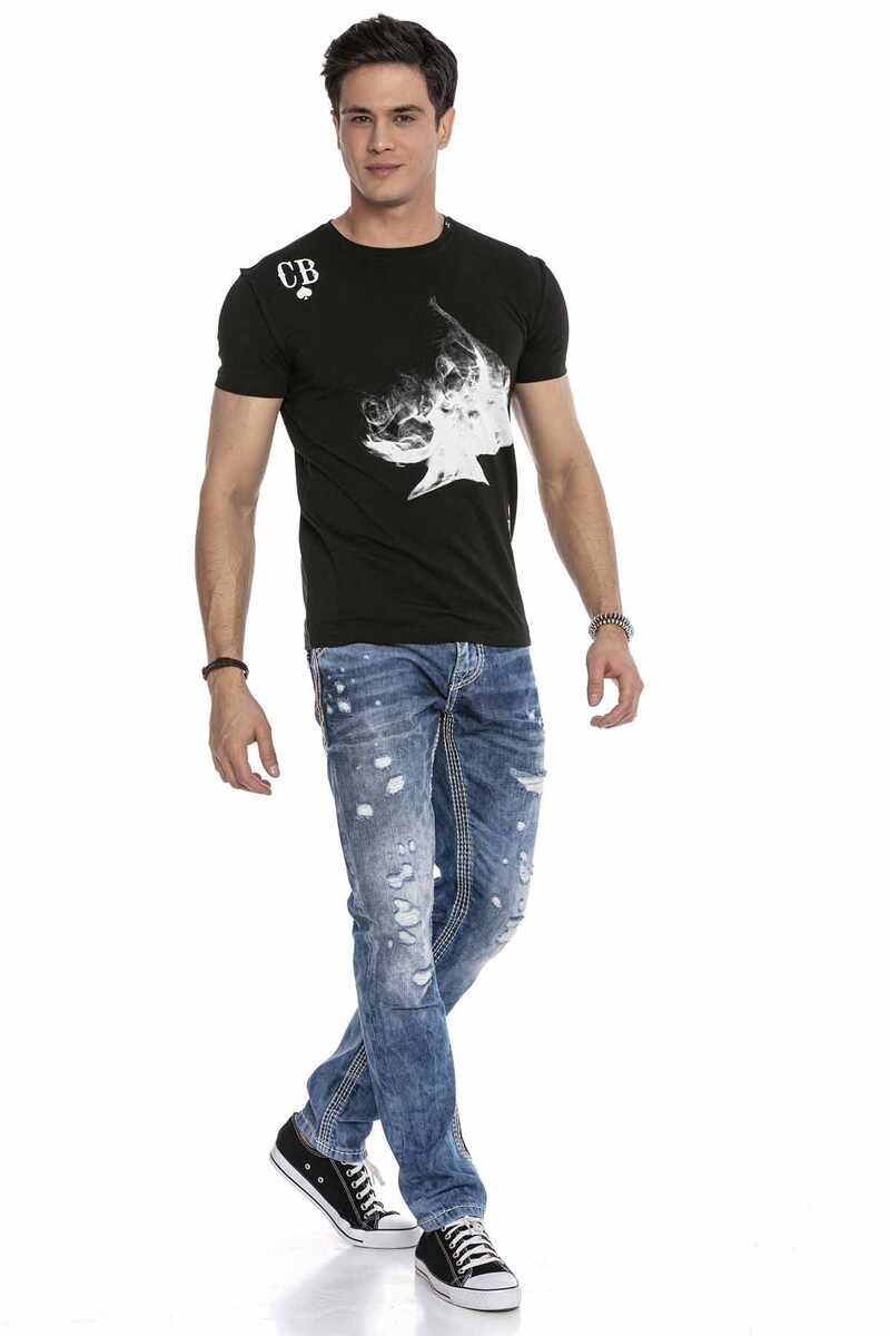 CT645 T-shirt voor heren met trendy frontprint