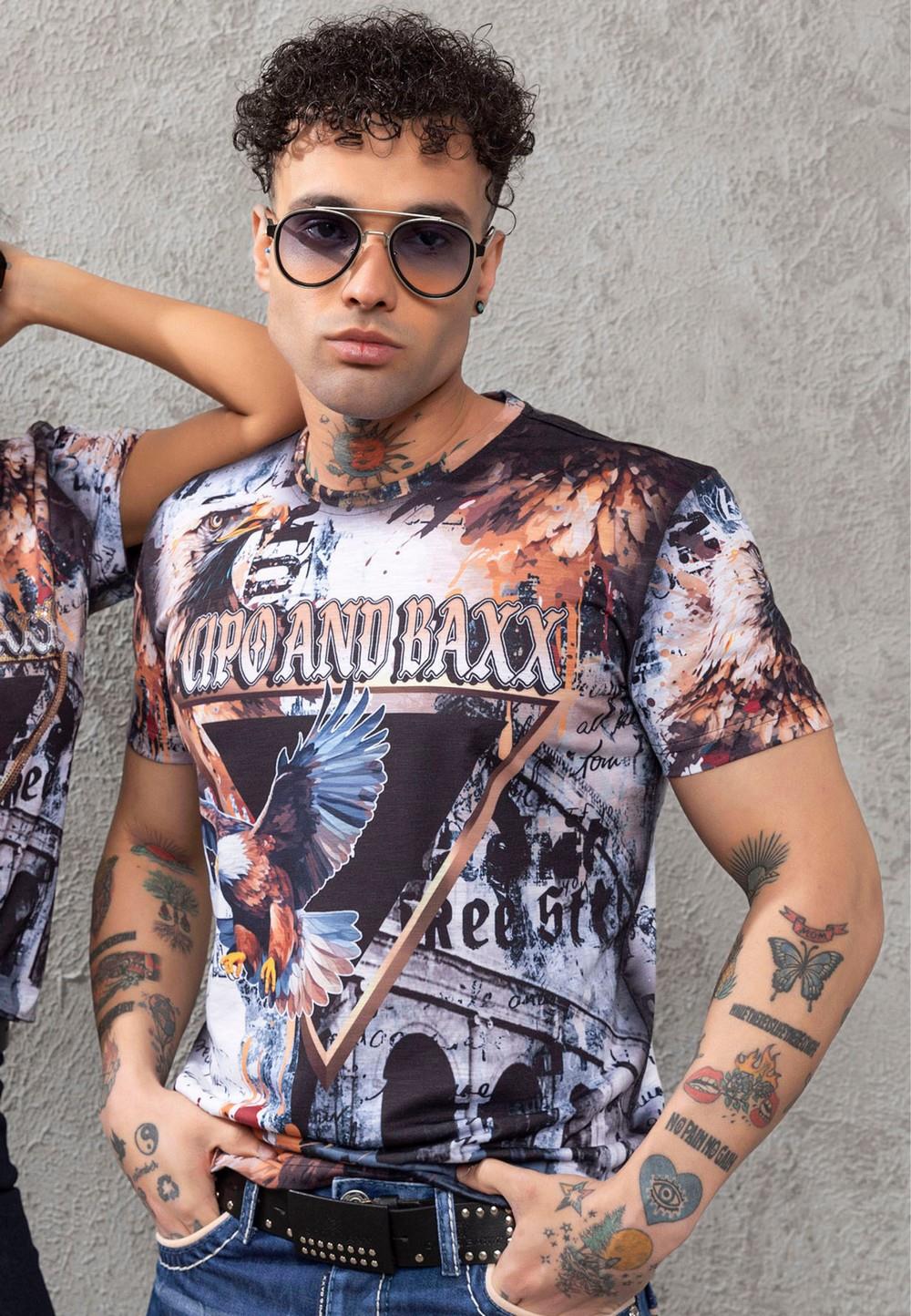 CT780 Camiseta con Estampado Integral para Hombre