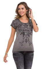 WT345 T-shirt pour femme avec imprimé mode sur le devant