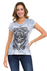 WT352 T-shirt da Donna con Stampa Allover alla Moda