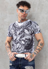 CT781 Camiseta de hombre con estampado de águila 