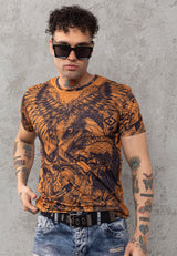 CT781 Camiseta de hombre con estampado de águila 
