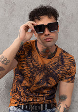 CT781 Camiseta de hombre con estampado de águila 