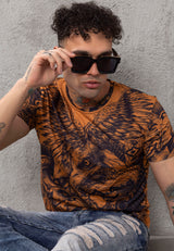 CT781 Camiseta de hombre con estampado de águila 