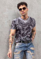 CT781 Camiseta de hombre con estampado de águila 