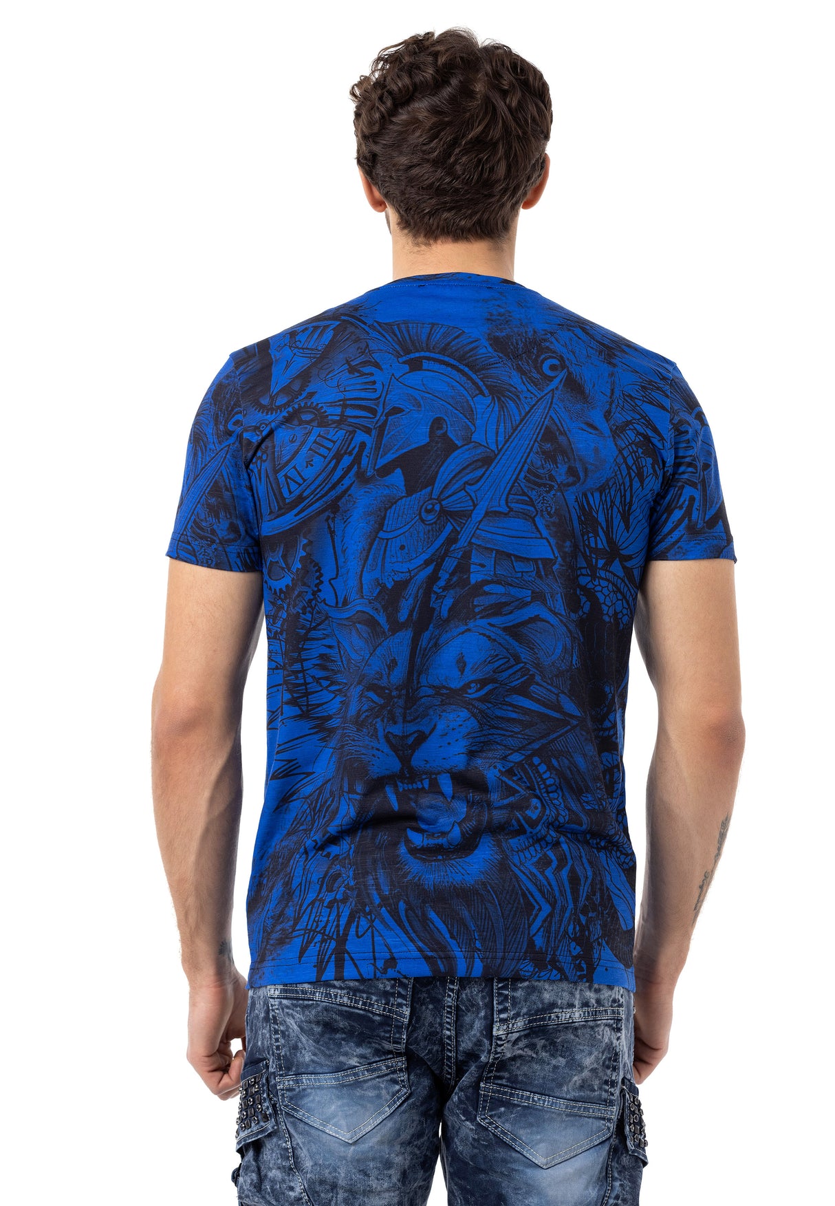 CT781 Camiseta de hombre con estampado de águila 