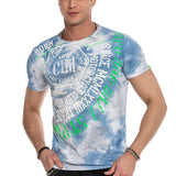 CT614 T-shirt Maschile con Fantasia Batik 